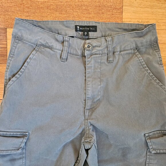 American Tall – Size 28T Camo Green – TAPERED-FIT Stretch Cotton Cargo Jogger Pa - Picture 2 of 7